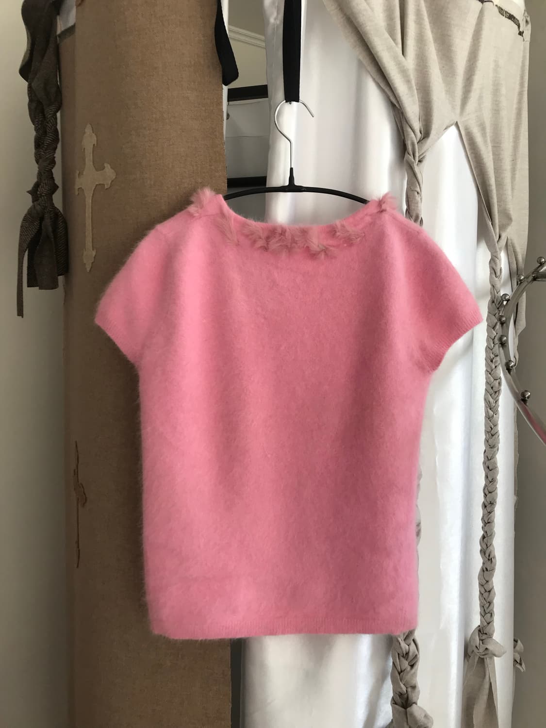 vintage pink angora fur knit  상품이미지8