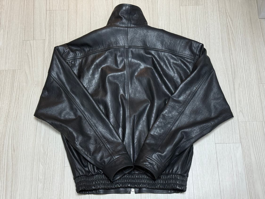 [M] 25SS 렉토 빈티지 크랙 하이넥 레더 자켓 블랙 상품이미지2