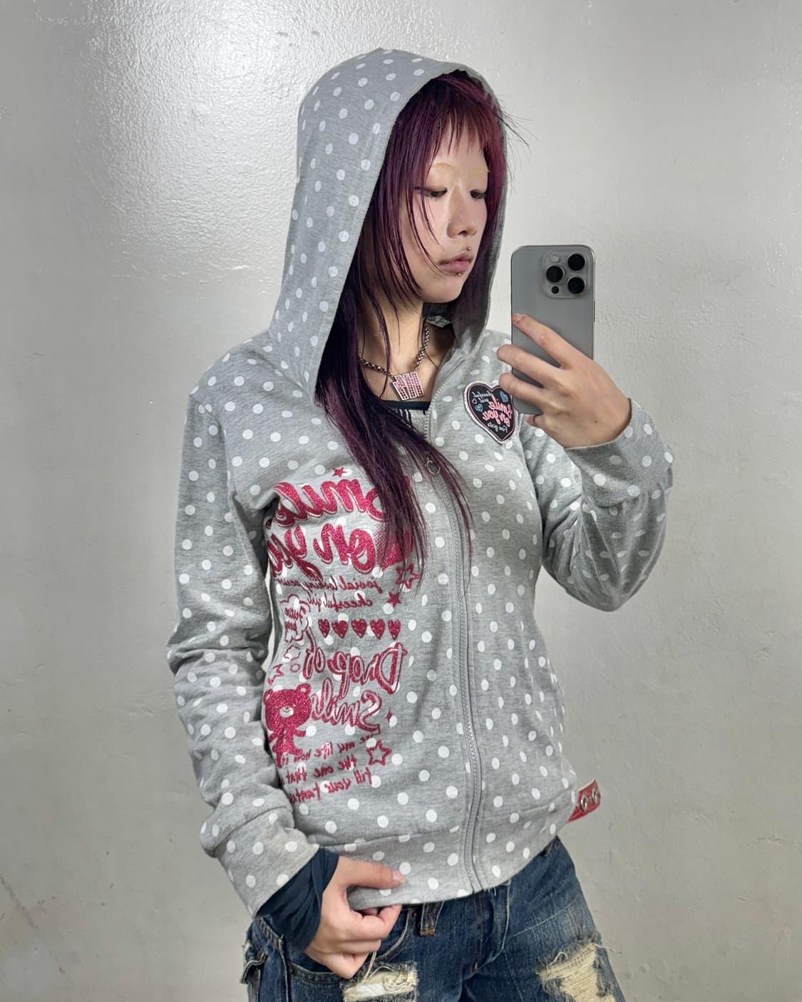 키치도트디테일후드집업 상품이미지1