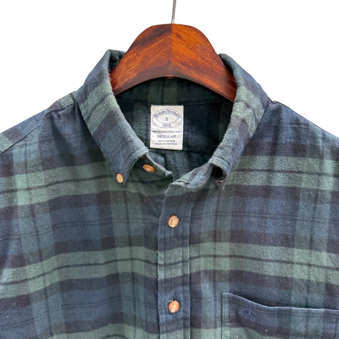 [S] 브룩스브라더스 그린 체크 셔츠 상품이미지5