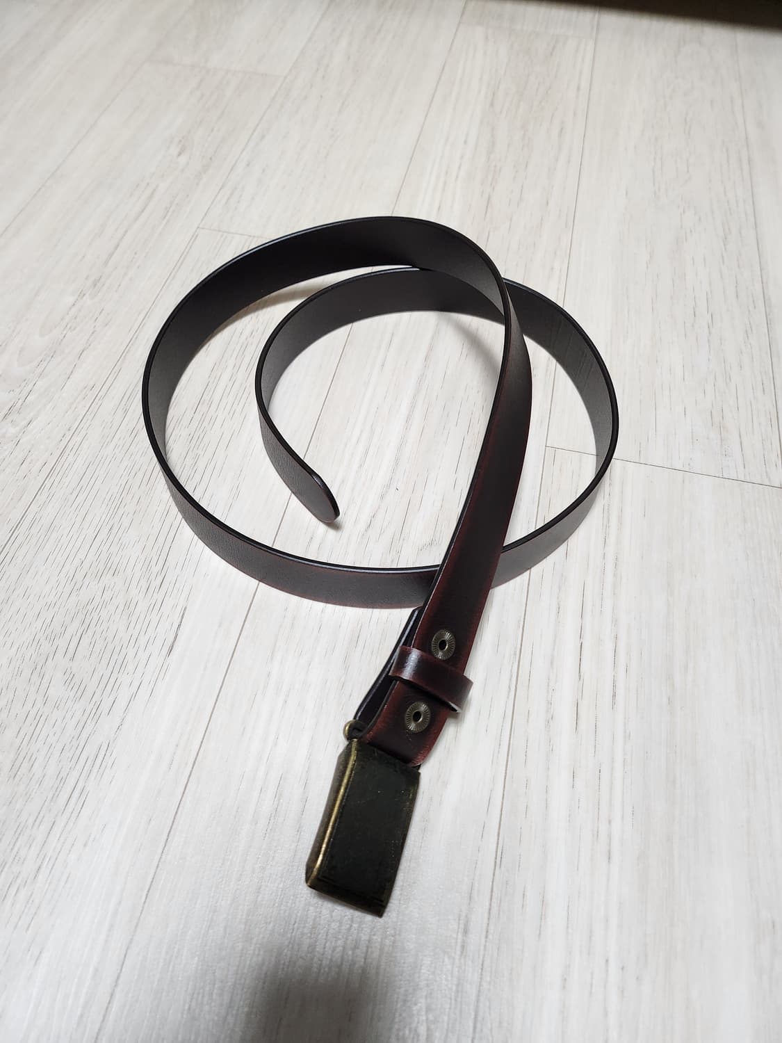 주앙옴므 히콕 빈티지 레더 벨트 브라운 상품이미지2