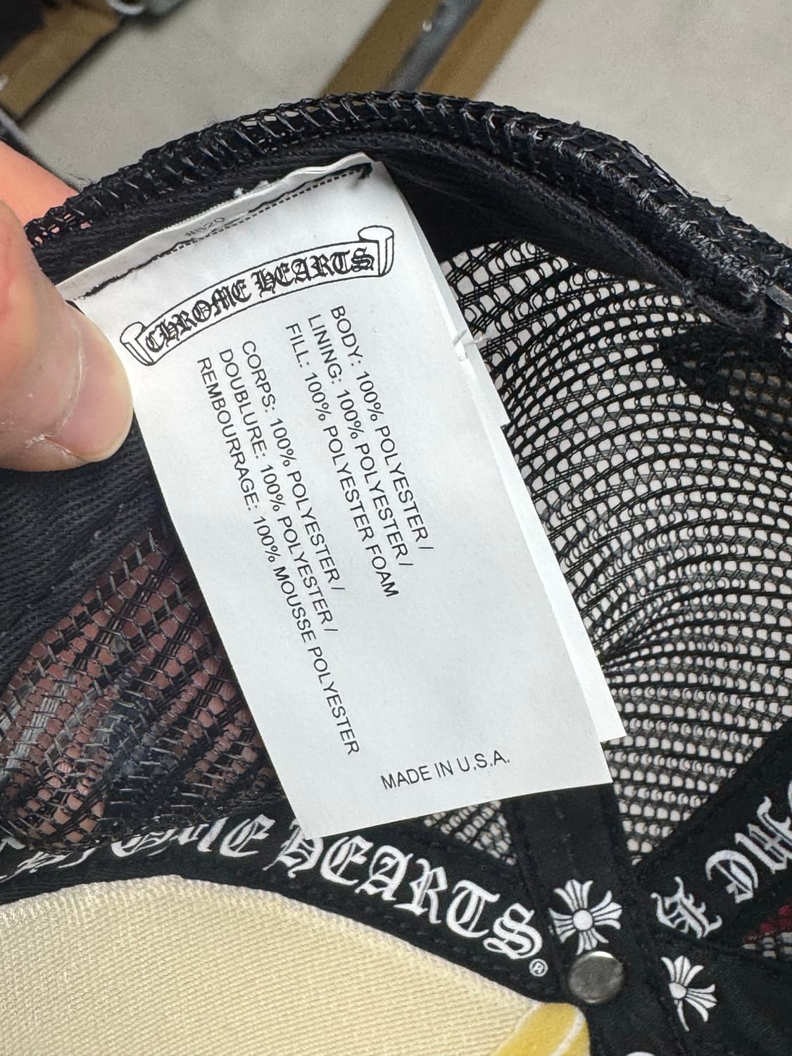 크롬하츠 킹 타코 프론트 메쉬 트러커햇 블랙 화이트 상품이미지5