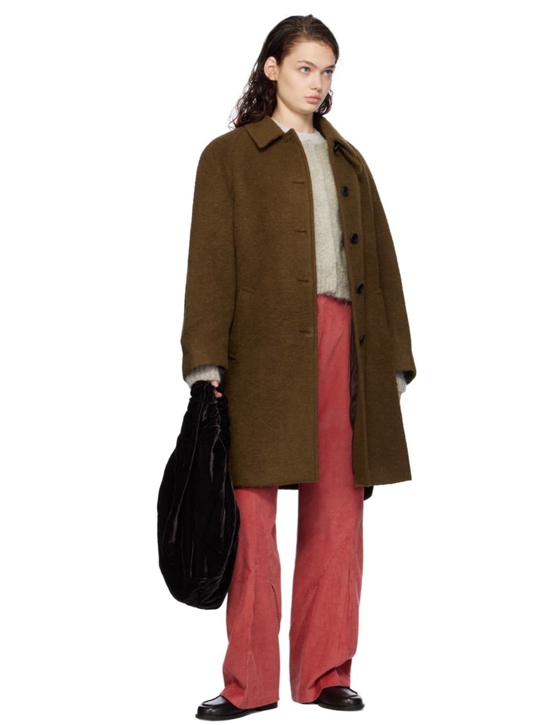 아모멘토 벨벳 셔링 도트백 상품이미지1