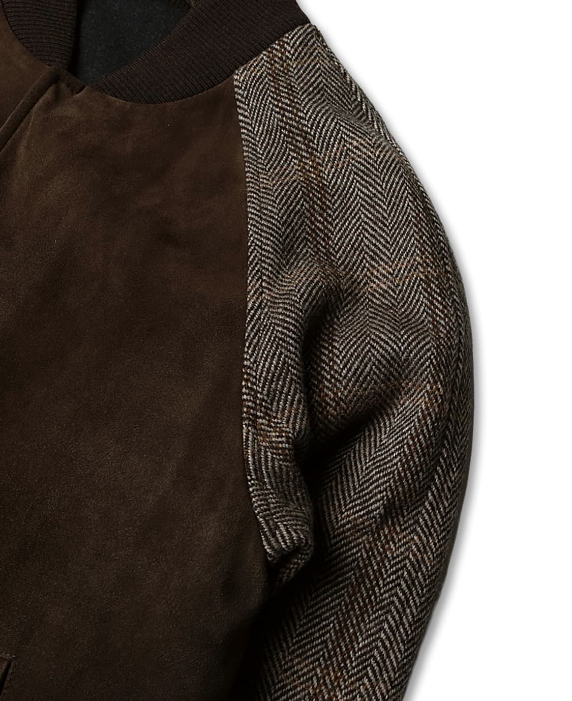 라르디니 [Lardini] 체크 울 송아지 스웨이드 이태리 블루종 자켓 상품이미지4