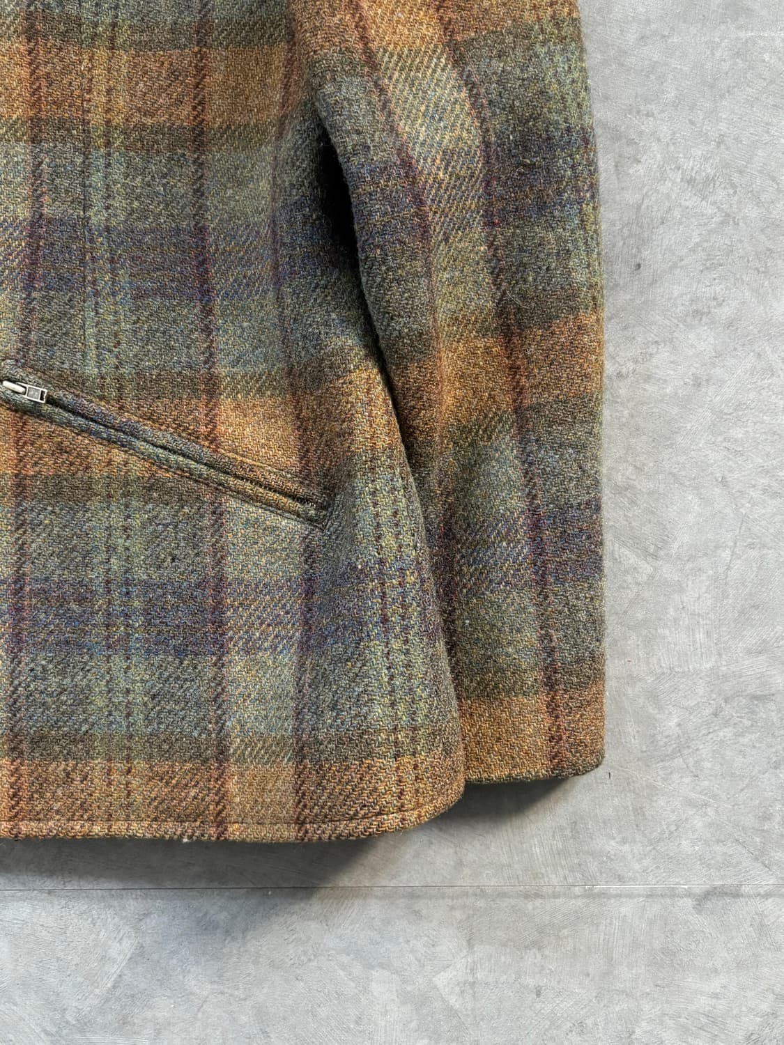 Polo 랄프로렌 울 카라 체크 집업 자켓 상품이미지3