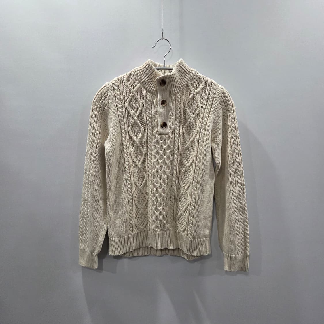 갭 키즈 풀오버 하프버튼 피셔맨 니트 XL 상품이미지1