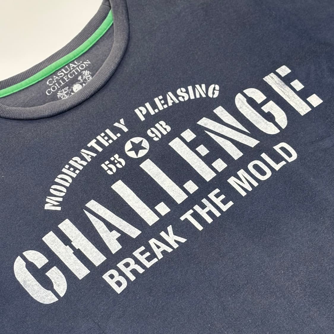 빈티지 챌린지 스텐실 그래픽 반팔 티셔츠 상품이미지2