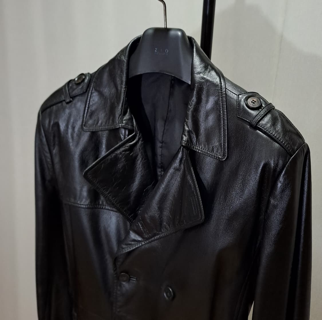 (택포) PERI GORD 소가죽 견장 더블코트 100 B596 상품이미지2