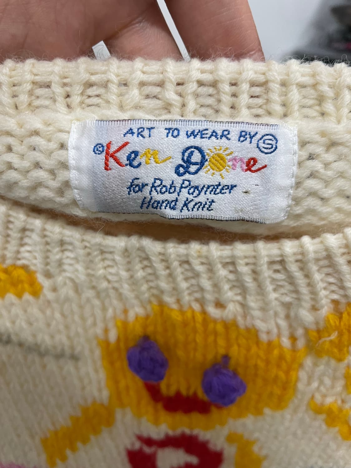 (빈티지) 레어 90‘s Ken Done 켄 돈 코알라 울 핸드니트 상품이미지3