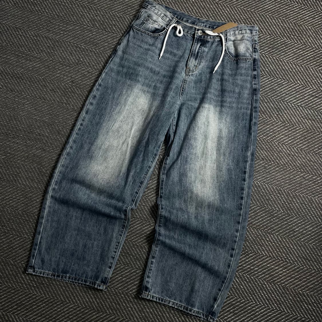 빈티지 미니멀 와이드핏 워싱 데님 팬츠y 4654 상품이미지1