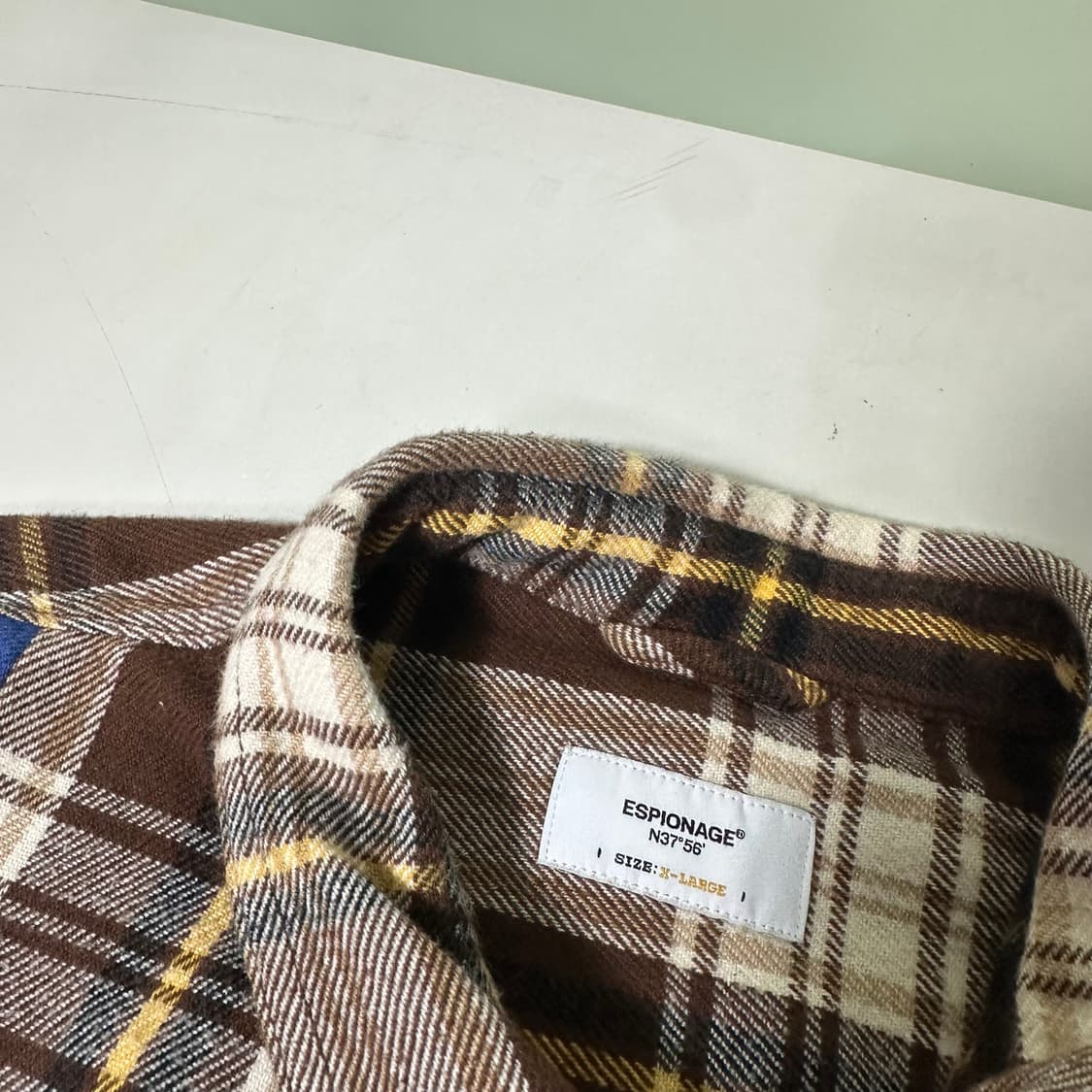 XL 에스피오나지 오버핏 원포켓 멀티체크 플란넬남방 상품이미지3