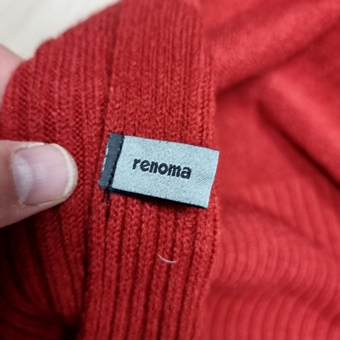 레노마 레드 니트 머플러 상품이미지3