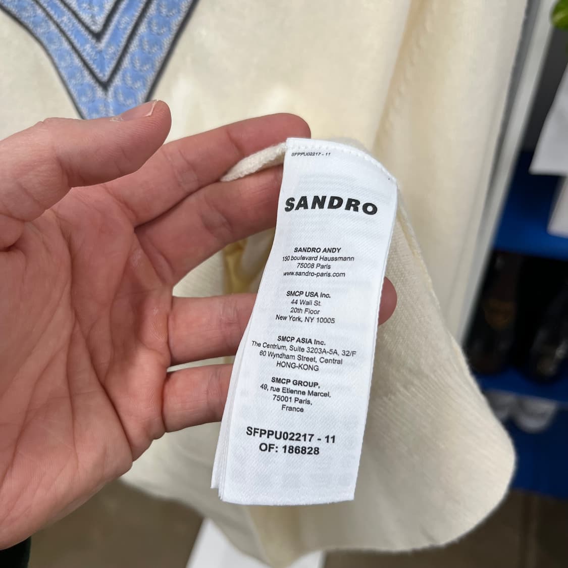 산드로 캐시미어 블렌드 브이넥 니트 1 상품이미지5