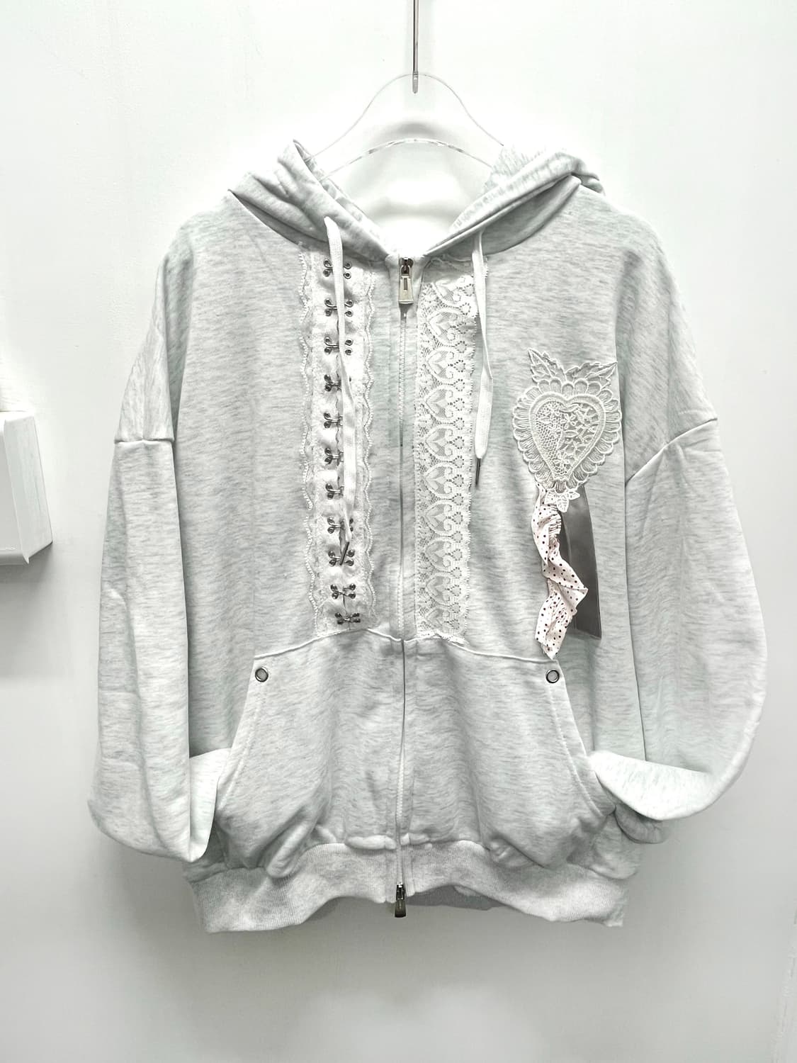 Lace Hoodie Zip-Up 상품이미지3