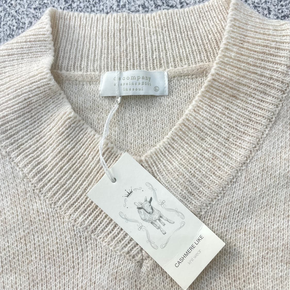 L cscompany 브이넥 크림 니트 0304S1 상품이미지2