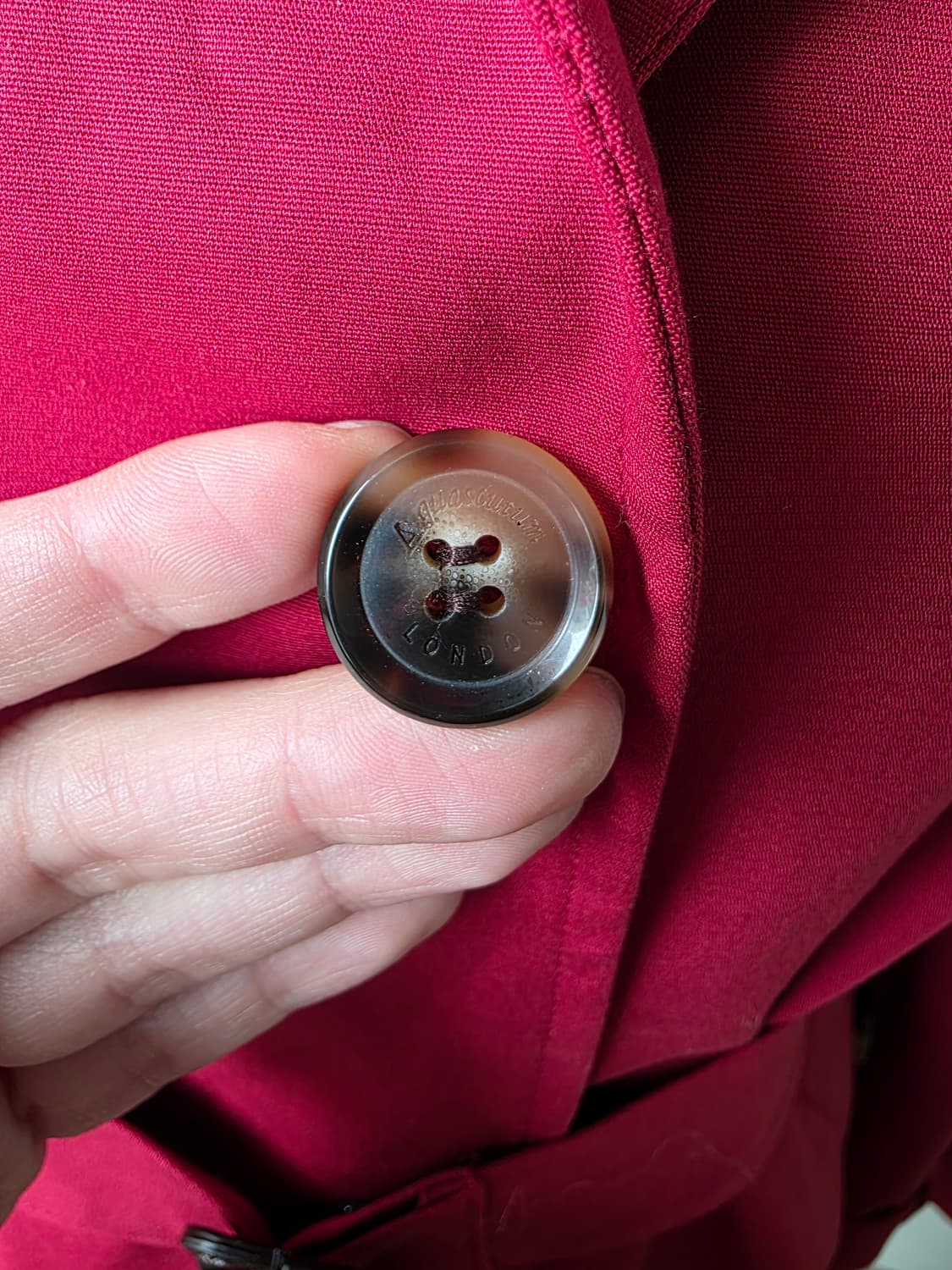 Aquascutum 아쿠아스큐텀 레드 트렌치코트 상품이미지4