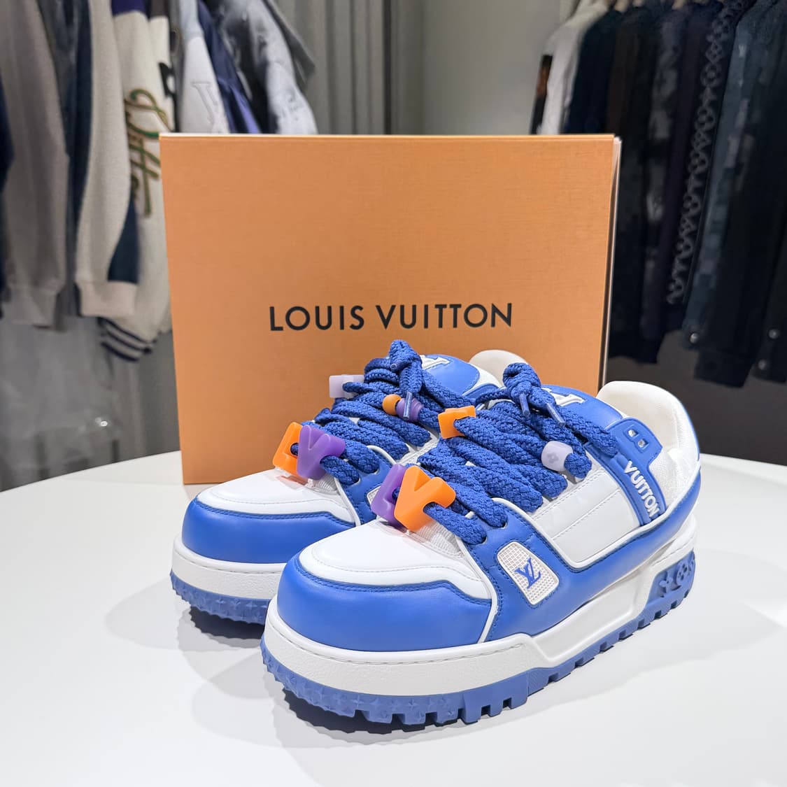 (A+/7) / 루이비통 LV트레이너 맥시 스니커즈 블루 상품이미지1