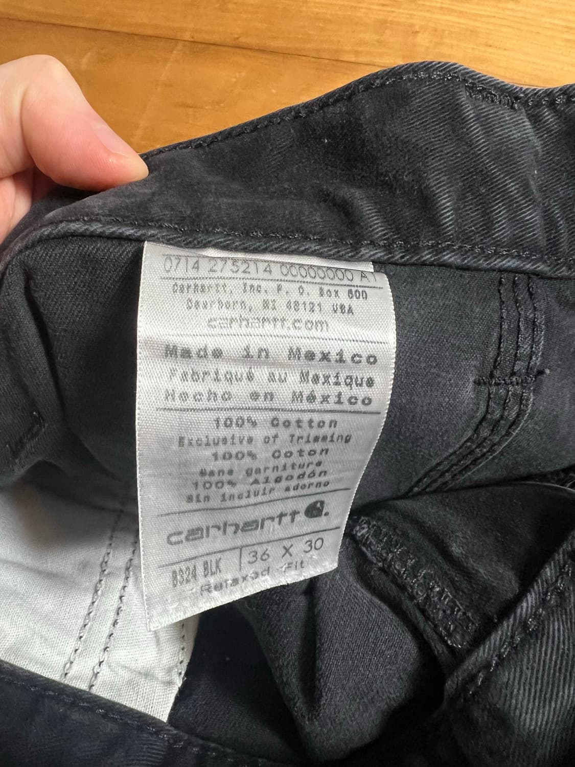 00s carhartt b324 blk 36x30 상품이미지2