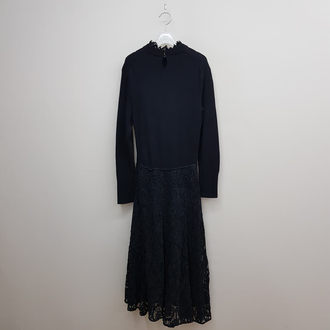 한섬 타임 레이스 배색 캐시미어 롱원피스 F사이즈 (택달린 새제품) 상품이미지6