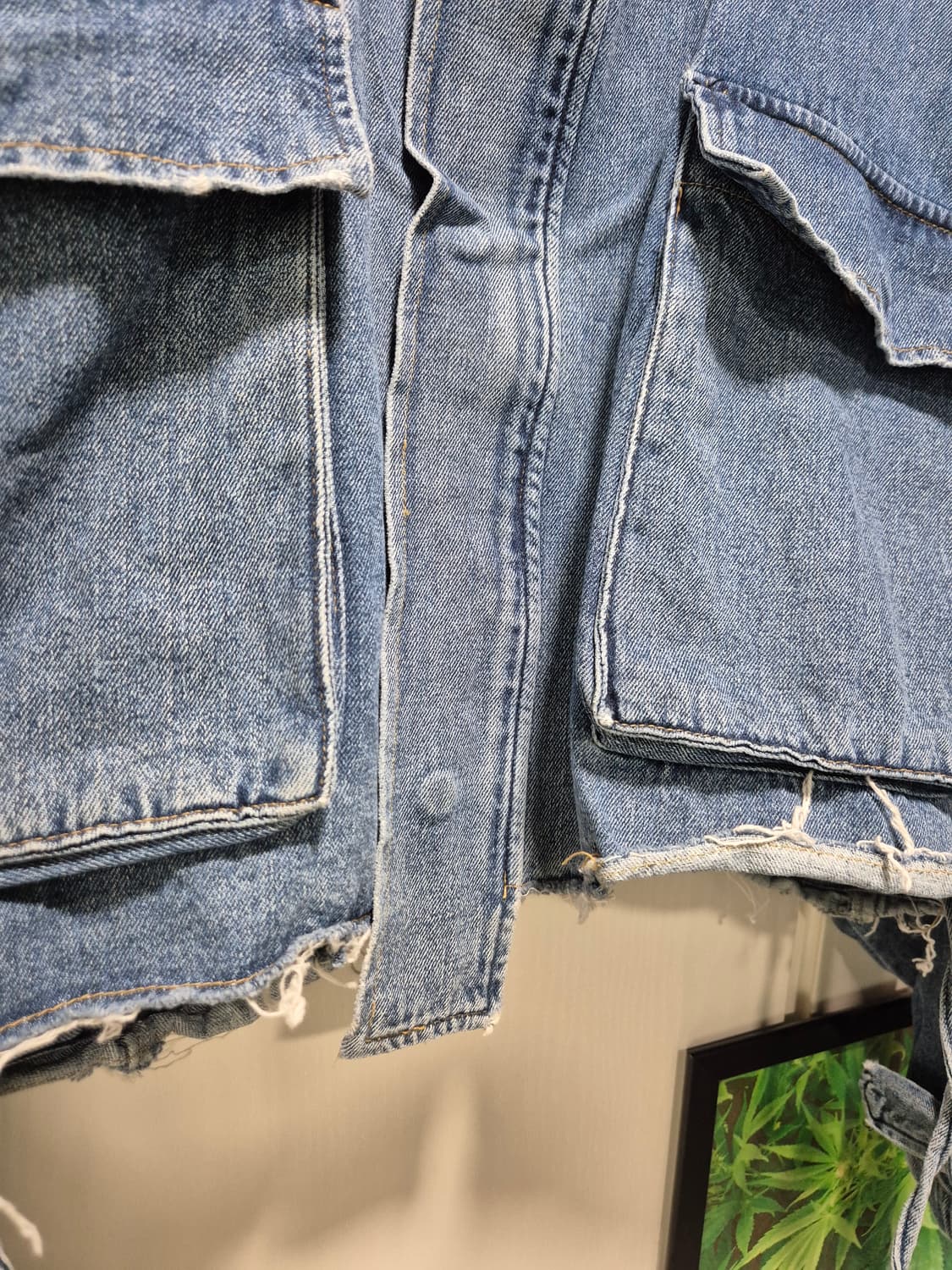 (세일)(새상품)아수라백작 디자인 데님 크롭 자켓 상품이미지8