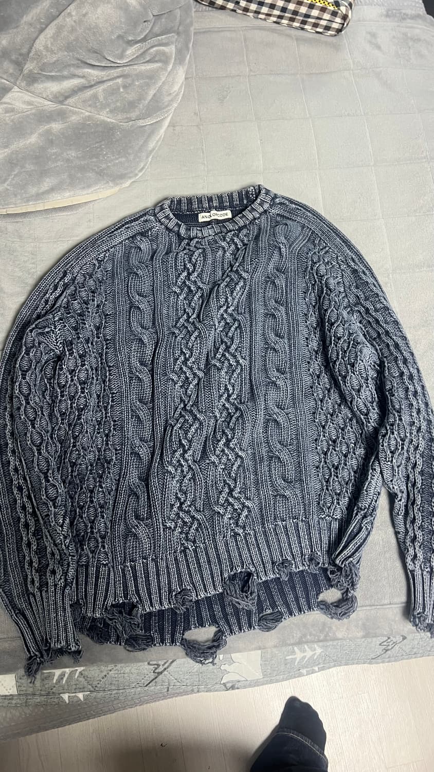 어널러코드 블루 다잉 니트 L 상품이미지2