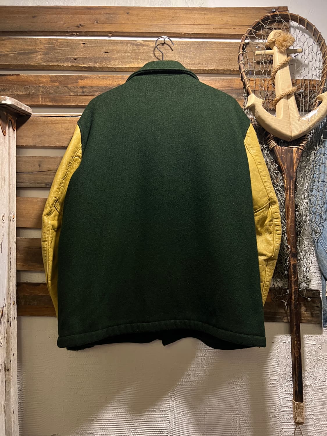 [L]Made in USA HUGHIE M 그린 바시티 자켓 상품이미지9