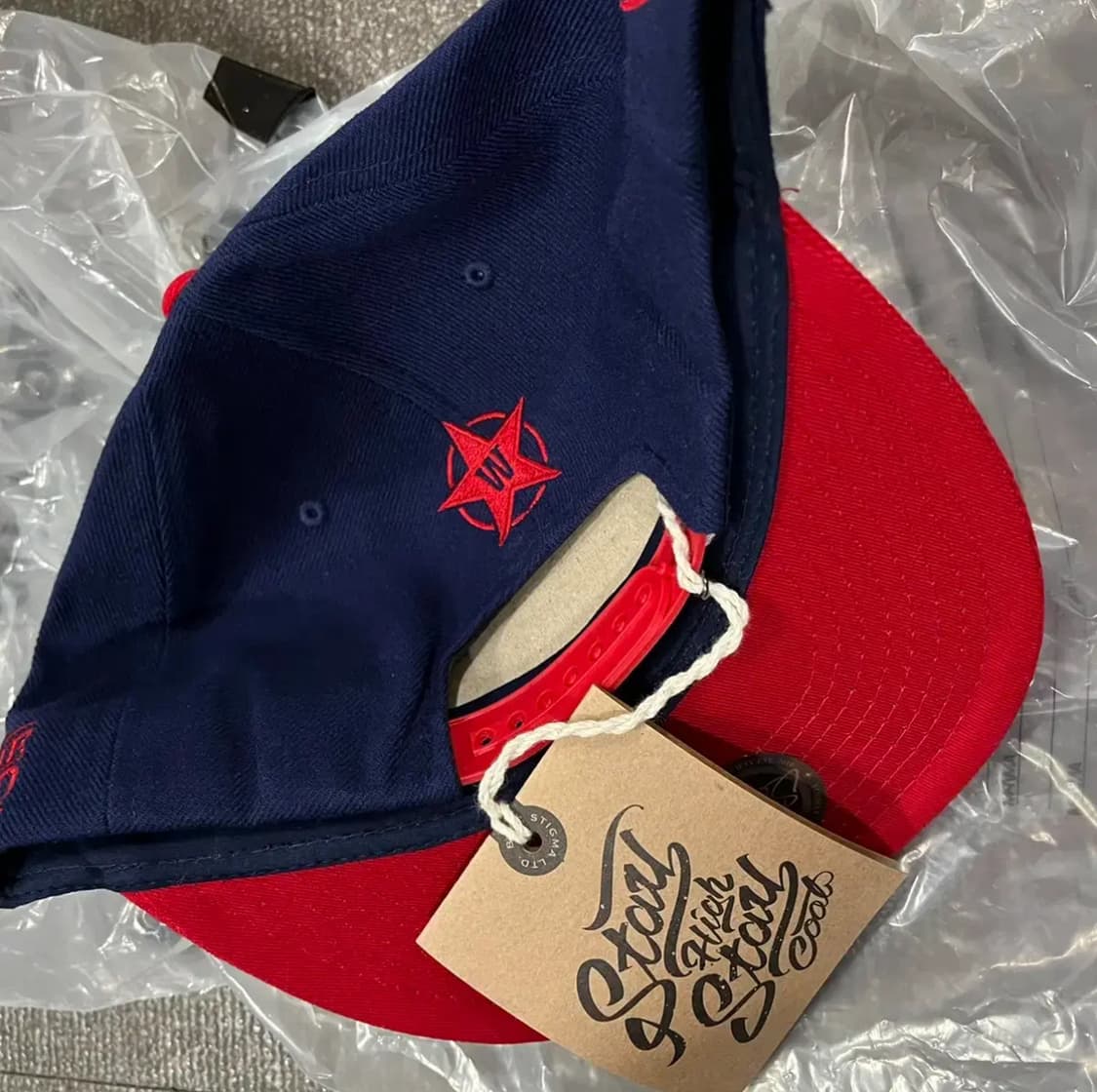 스티그마 레드 네이비 모자 스냅백 볼캡 새상품 상품이미지2