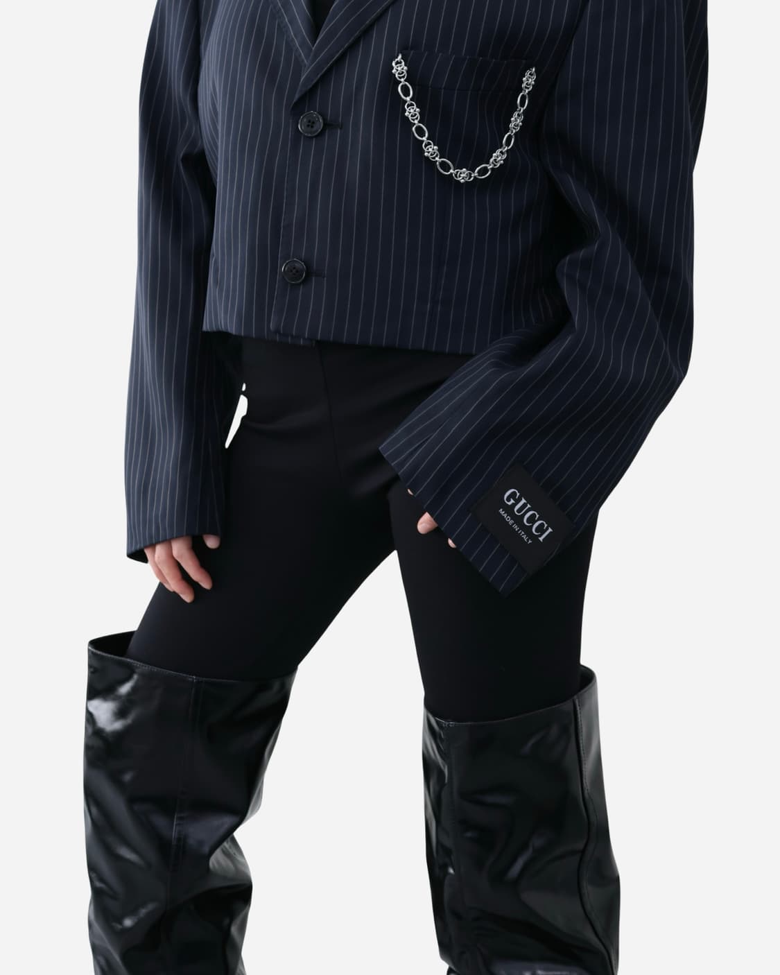 Gucci Cropped Pinstripe Remake Blazer 상품이미지4