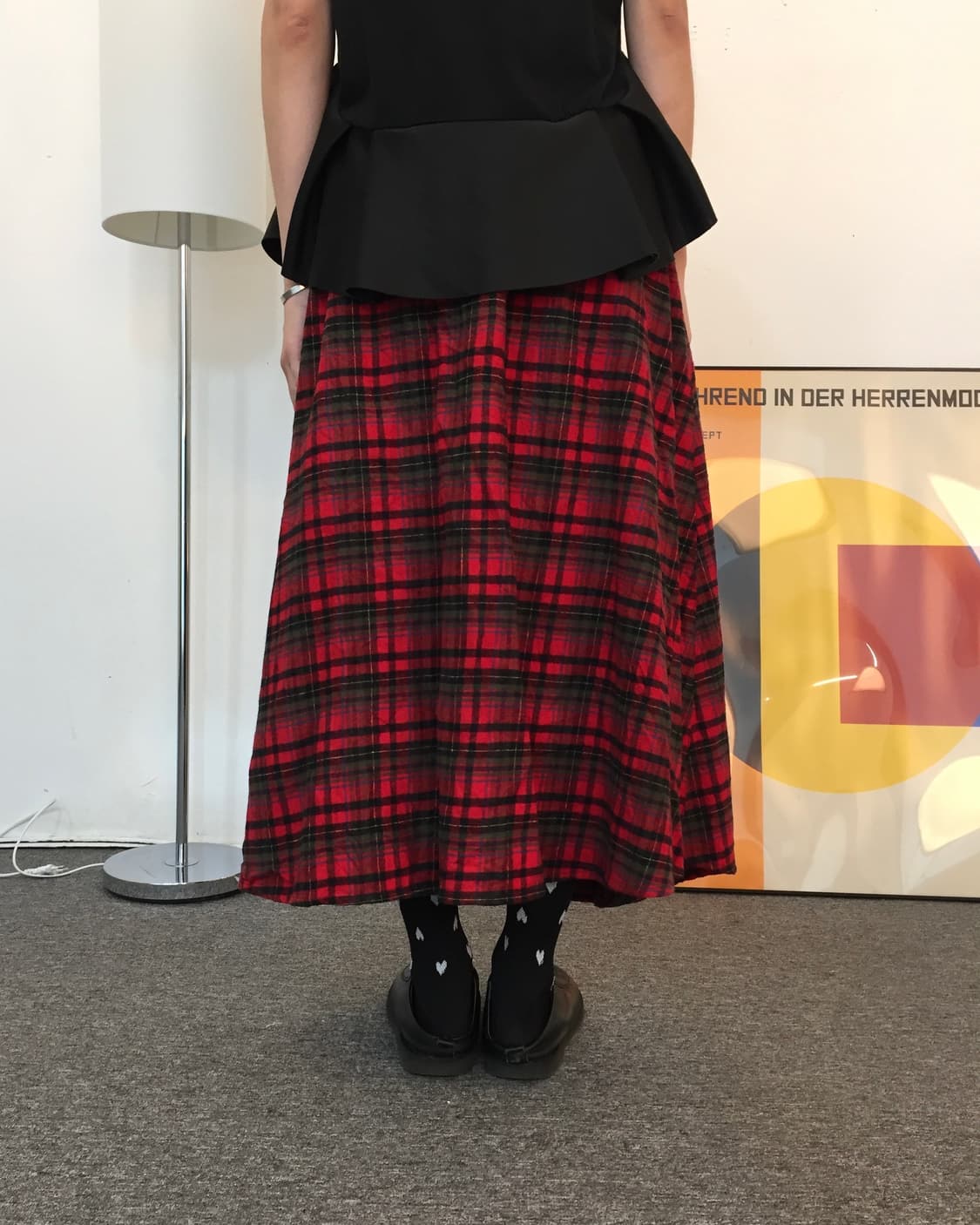 Red Pleated Long Skirt 상품이미지3