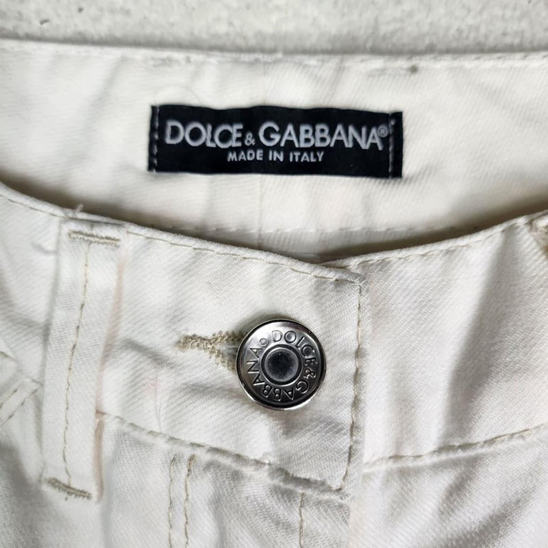 DOLCE&GABBANA 화이트 데님팬츠 Women 40 상품이미지6