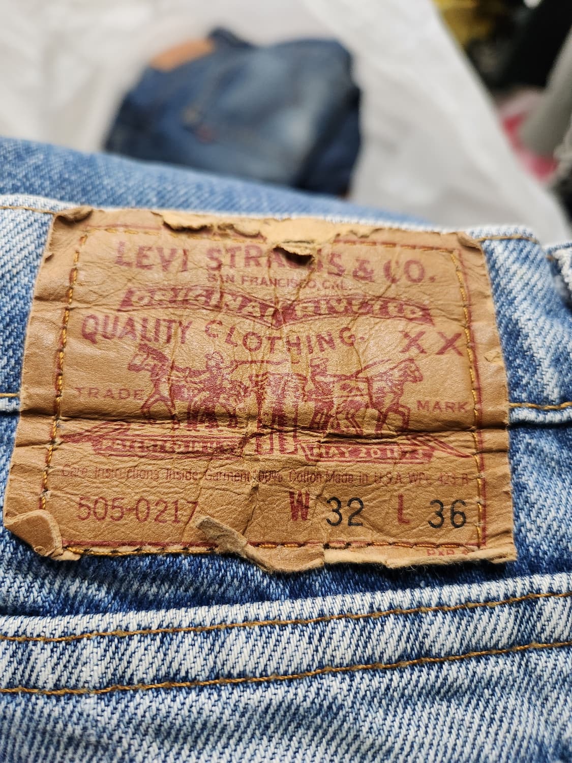 리바이스 00s 505-0217 데님팬츠 usa 상품이미지9
