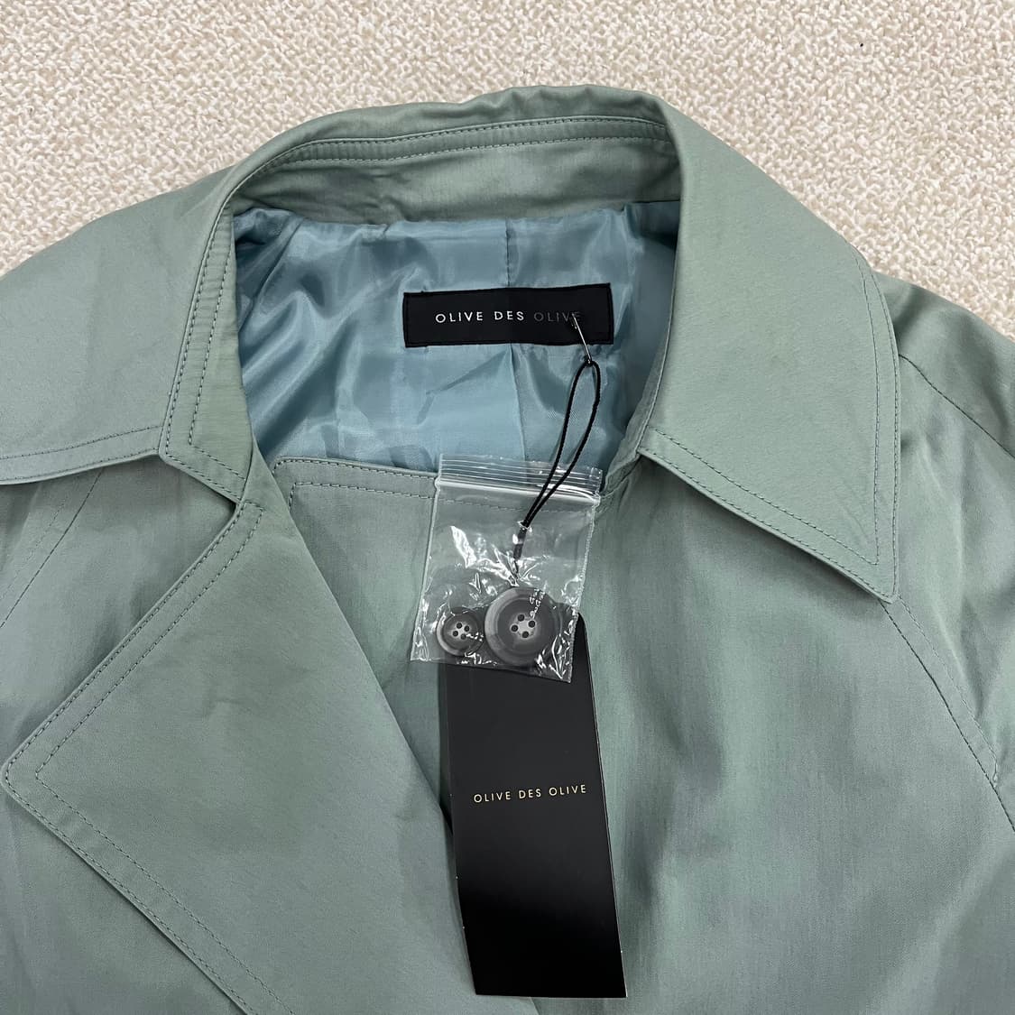 01 새상품 올리브데올리브 트렌치코트 0223M1 상품이미지2