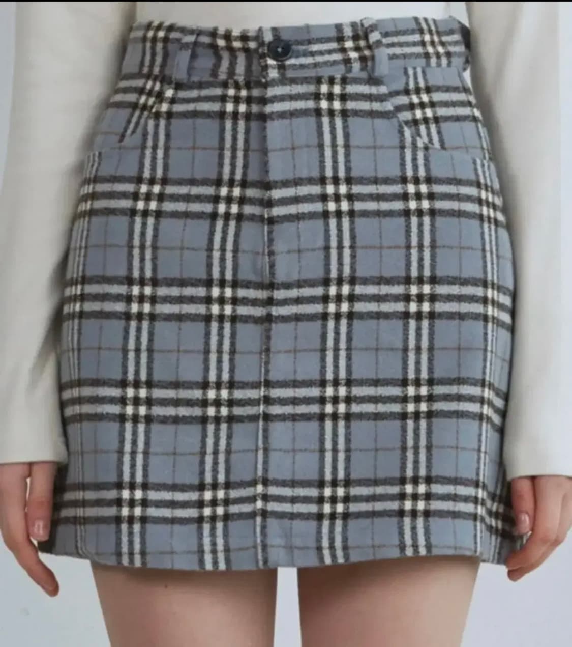 버버리맛 스컬프터 체크 미니스커트 상품이미지3