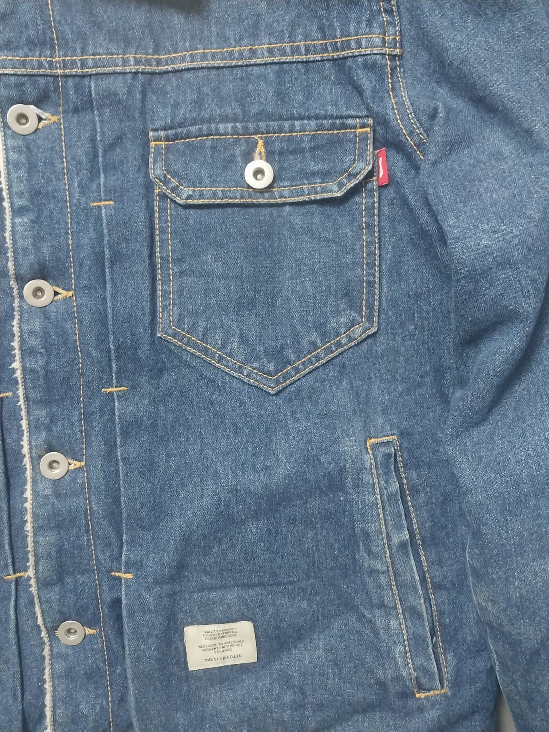 [XL] 더스토리 18FW 워싱 데님 셰르파 자켓 상품이미지3