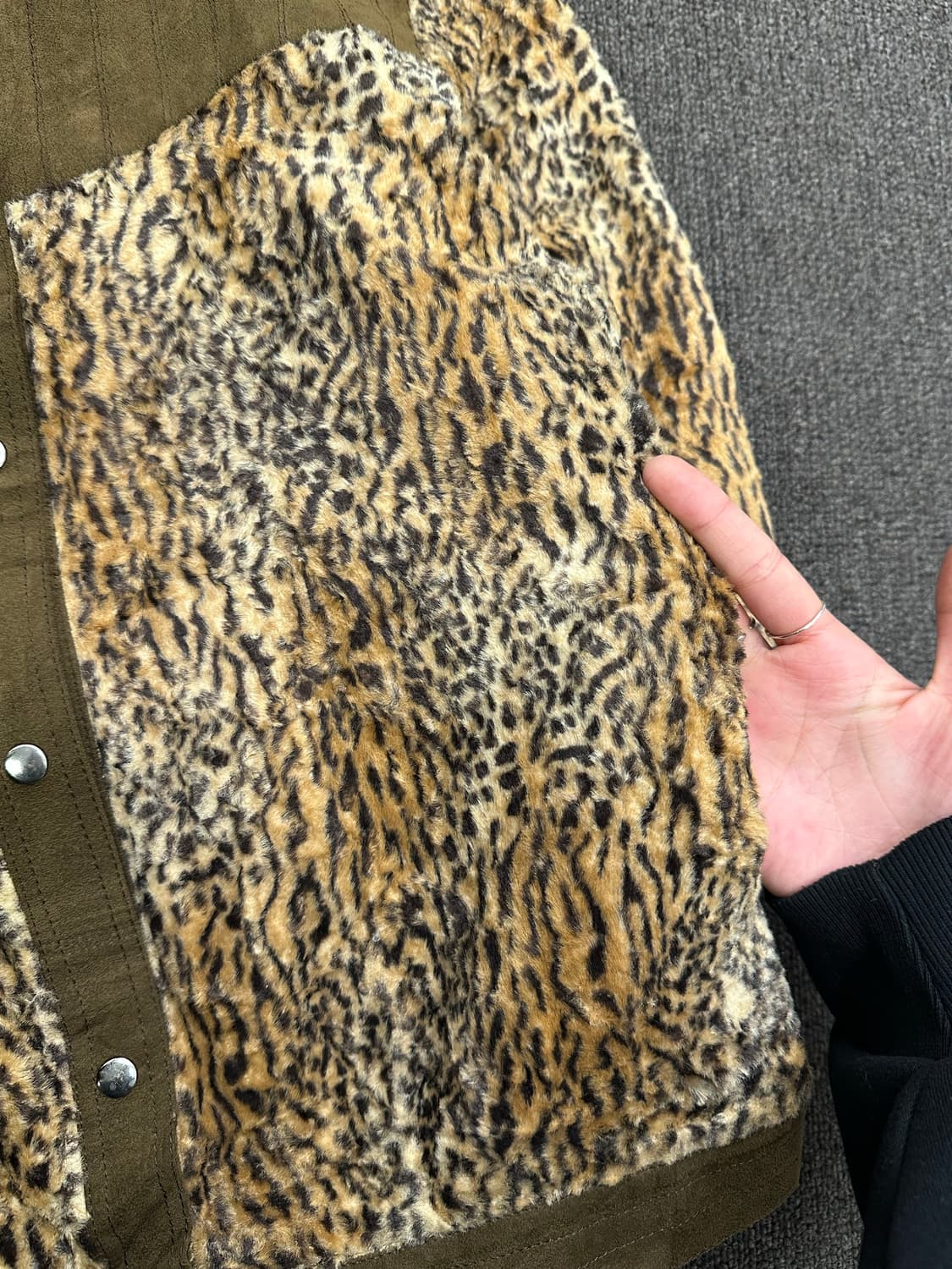 M)Japanese vintage 여성 레오파드 웨스턴 자켓 상품이미지3