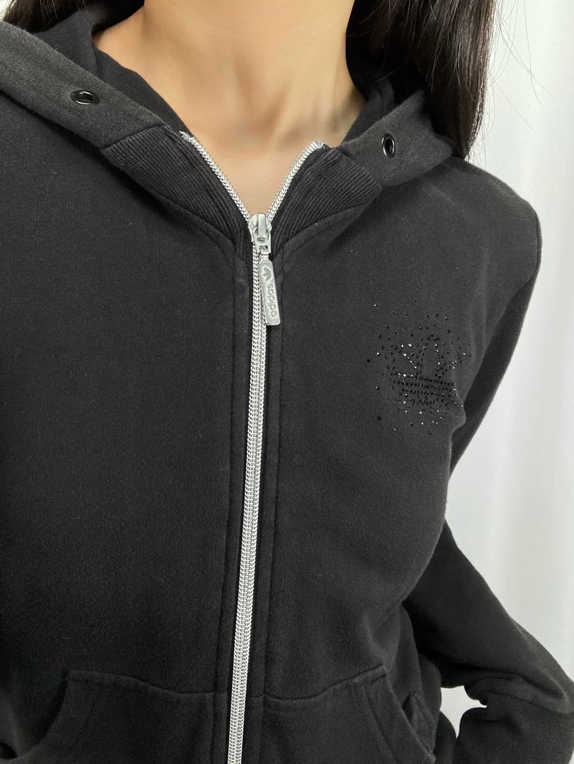 아디다스 블랙 후드집업 상품이미지1