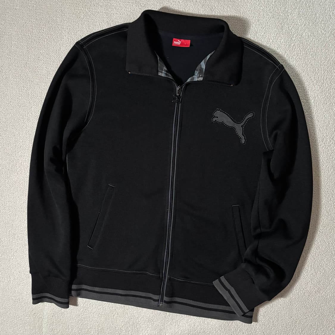 퓨마 블랙 그레이 로고 져지 상품이미지1