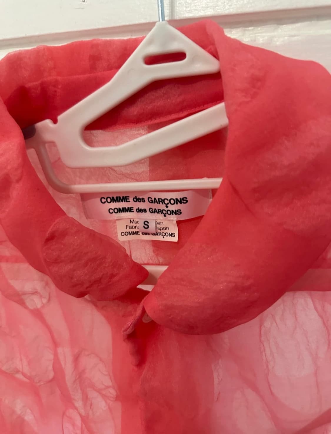 Comme des garcons coral pink blouse🍬 상품이미지3