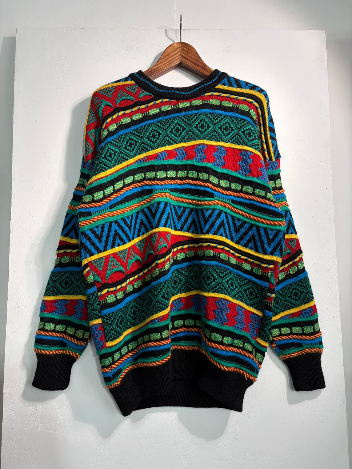 Wool 100% 3D 멀티컬러 vintage knit L 상품이미지2