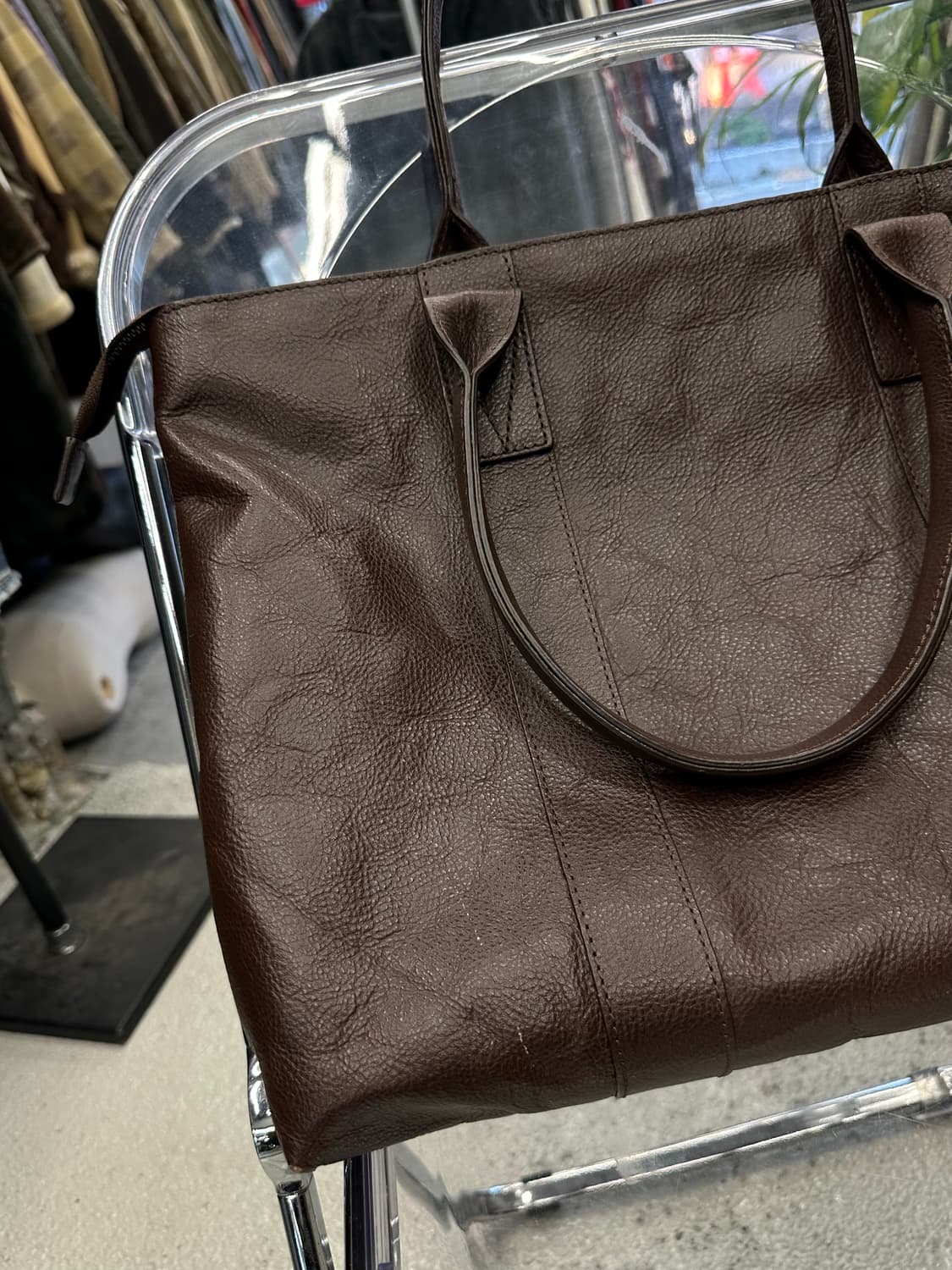 brown leather shoulder bag 상품이미지6