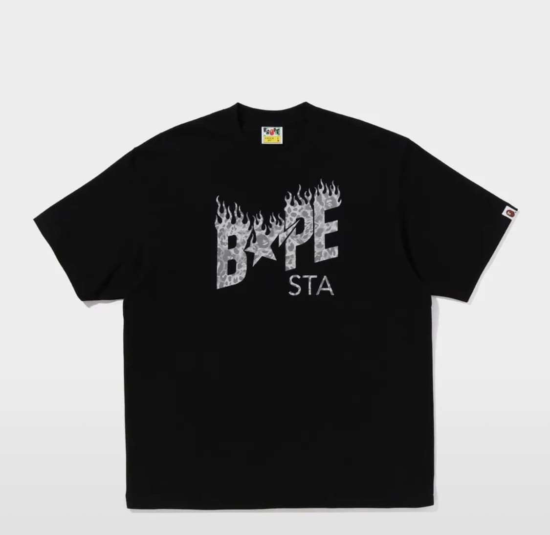 베이프 레오파드 반팔 블랙M 상품이미지1