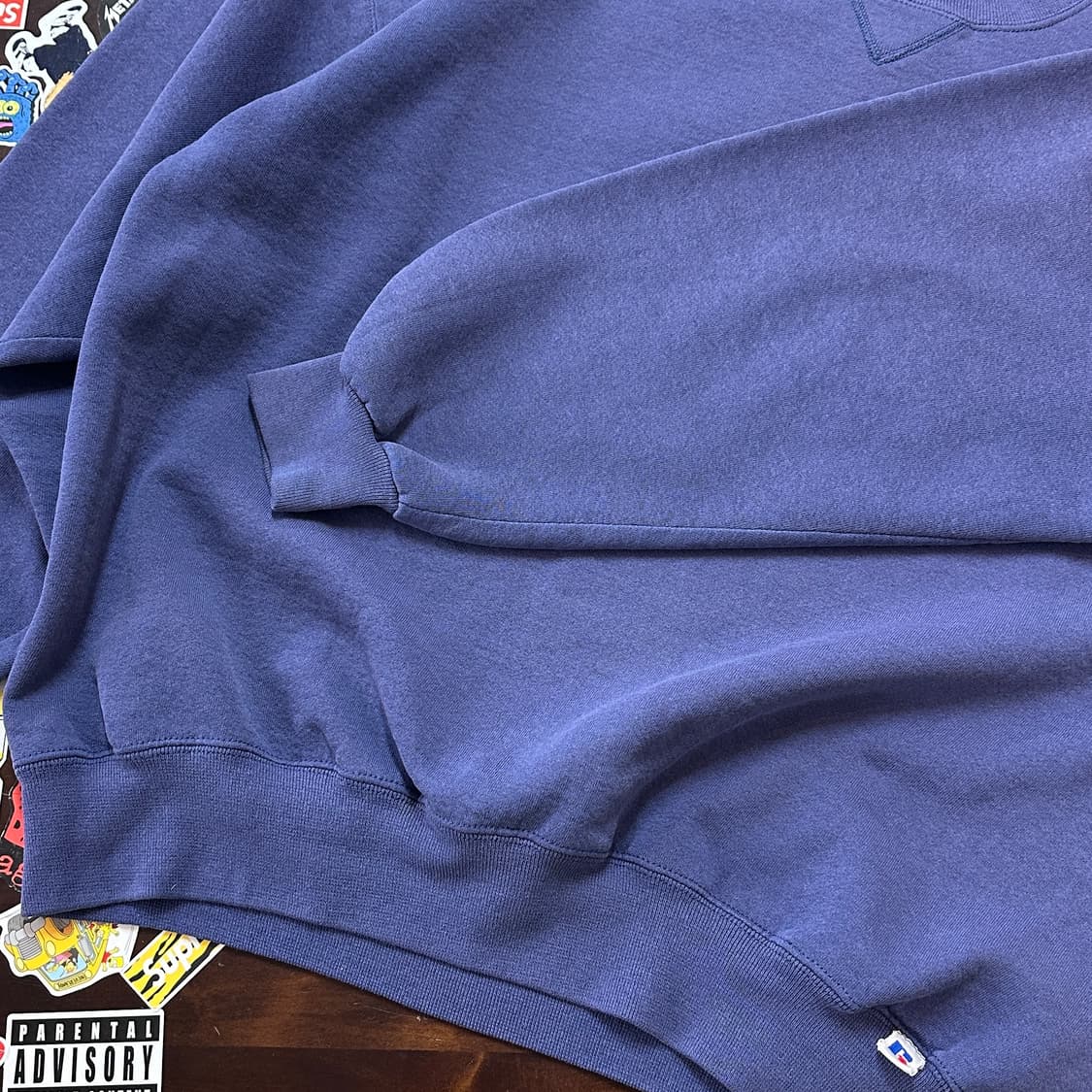 90s USA 러셀 페이디드 블랭크 빈티지 스웻셔츠 XXL 상품이미지4