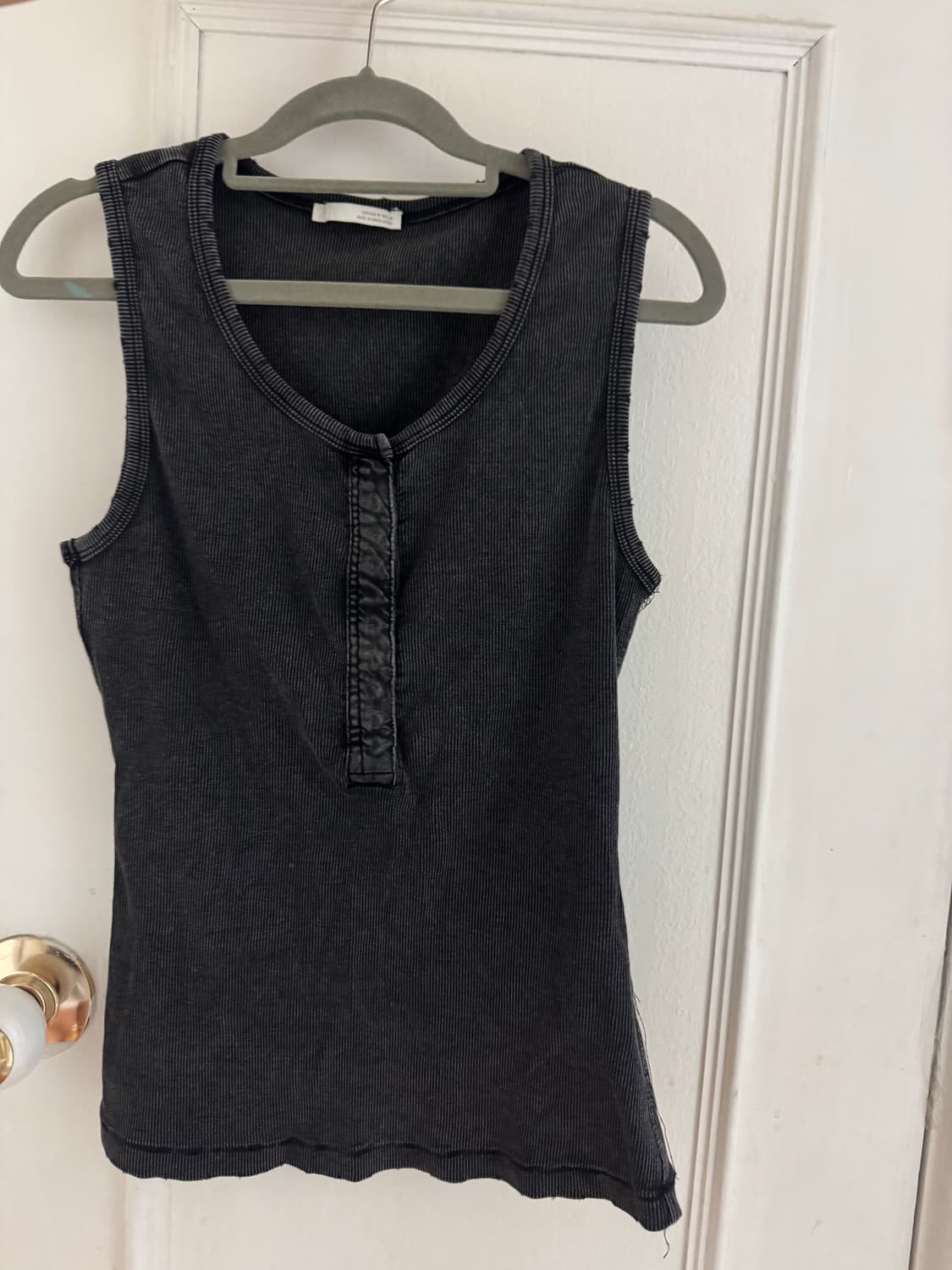 Zara 워시드 립브드 탑 슬리브리스 나시 상품이미지1