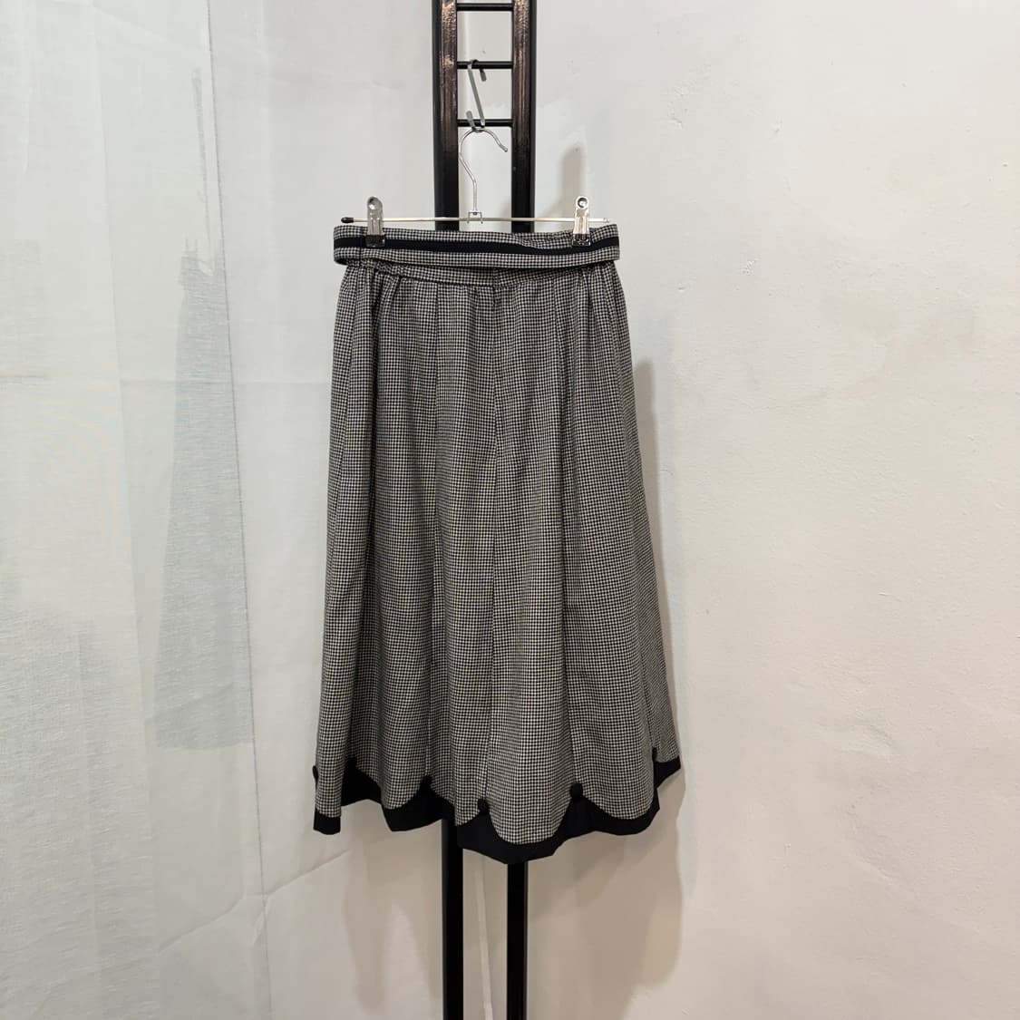 일본빈티지 벨트 울스커트 체크미디스커트 치마 4092 상품이미지4