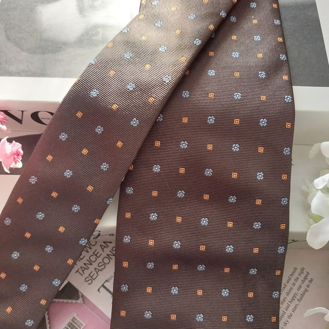 앤드류스 타이 실크 브라운 도트 넥타이 8.6cm A+등급 K1538
 상품이미지4