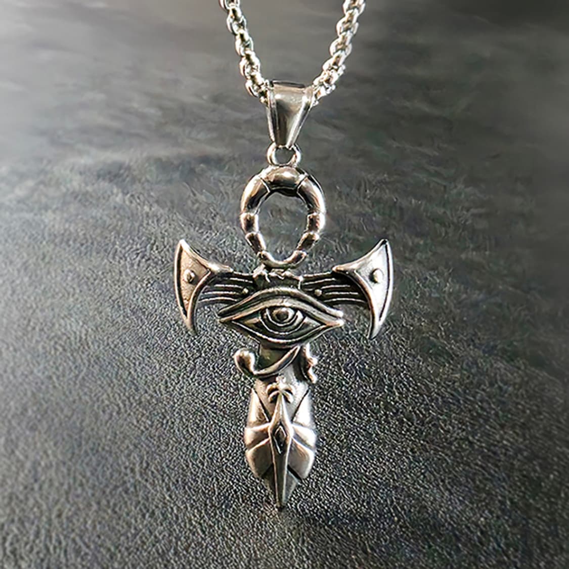 Vestige 티타늄 펜던트 빈티지 엔틱 일루미나티 앙크 눈 남자 목걸이 상품이미지8