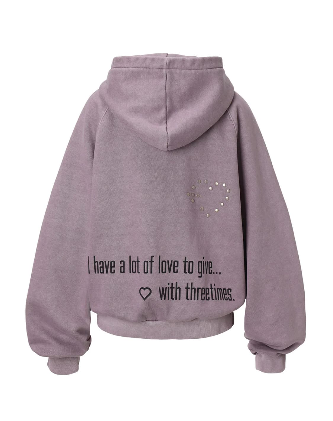 판매) 쓰리타임즈 미드나잇 후드집업 midnight stud hoodie 상품이미지2