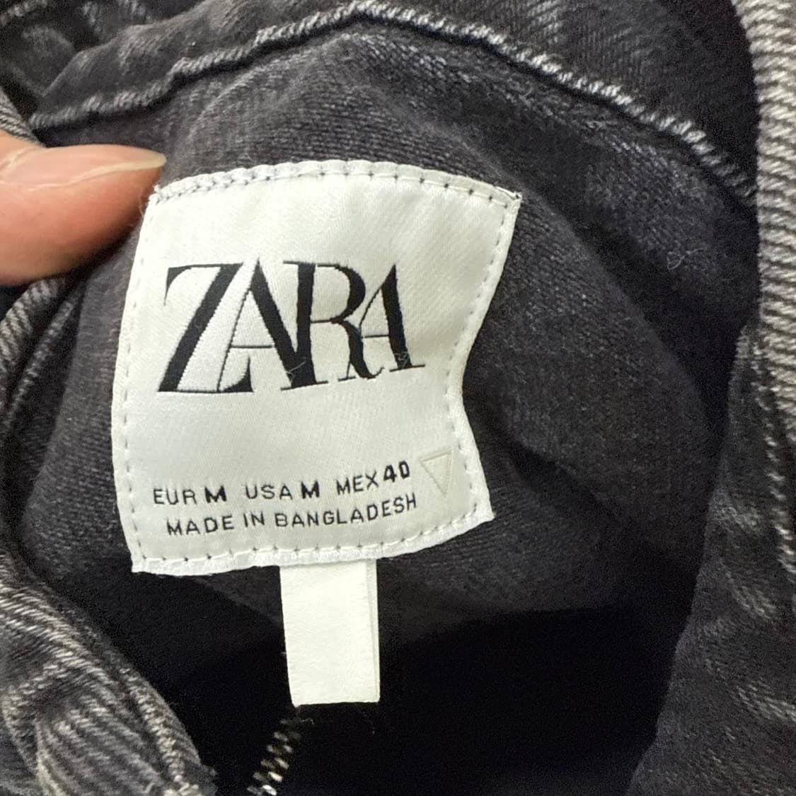 [M] 자라 데님 크롭 하프집업 1229T2 상품이미지3