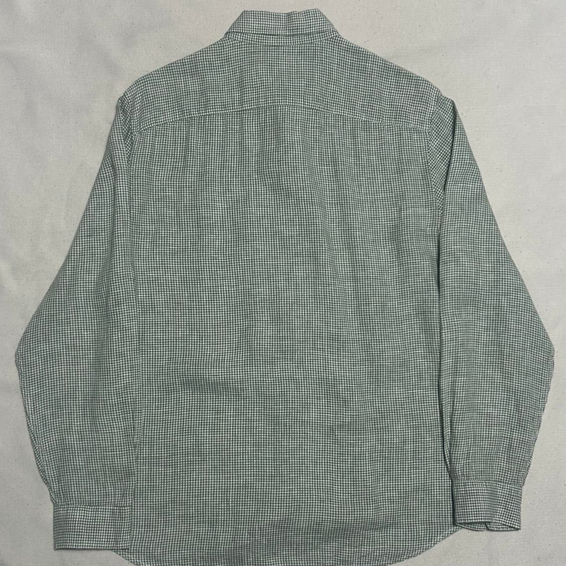 🫶🏻 라코스테 슬림핏 린넨 그린 체크 셔츠 🫶🏻 상품이미지3