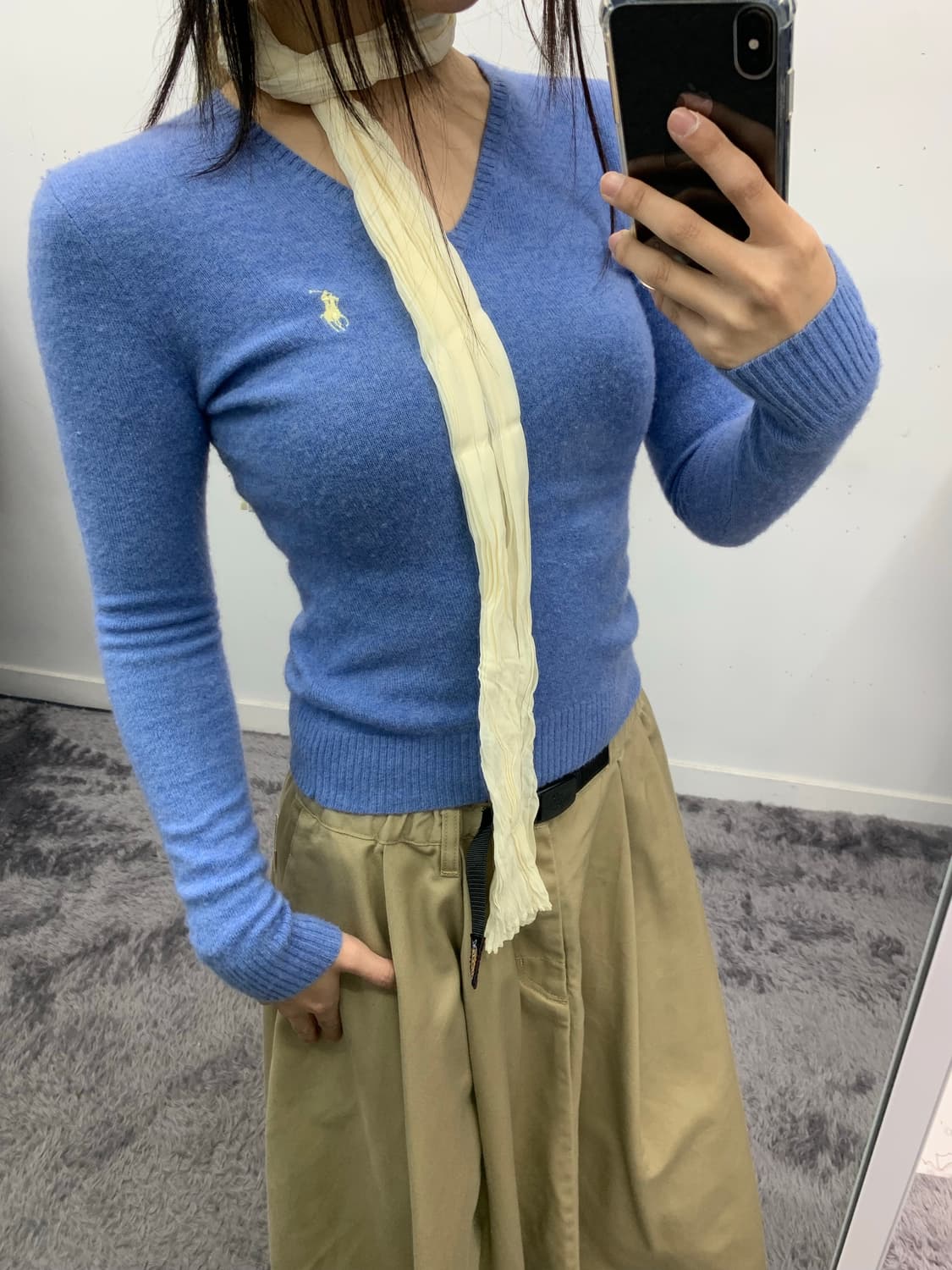 폴로랄프로렌 슬림핏 브이넥 니트(울 캐시 혼방) 상품이미지4